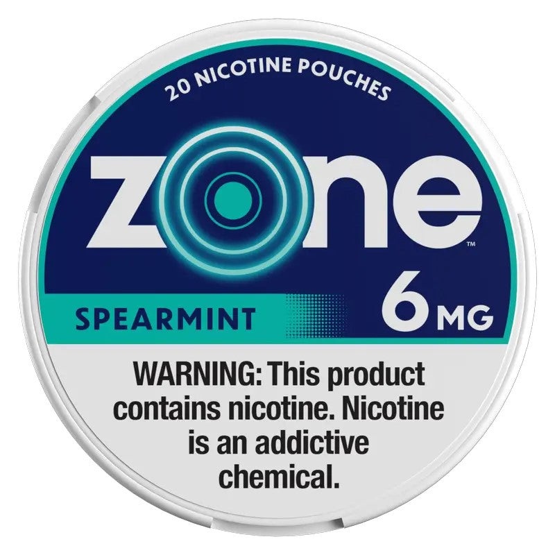 Zone Nicotine Pouches Spearmint – 5 Pack 6mg