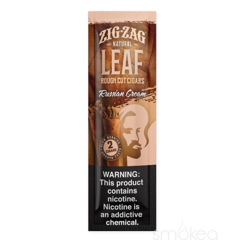 Zig Zag Natural Leaf Rough Cut Cigars Russian Cream Russian Cream 15 Packs of 2