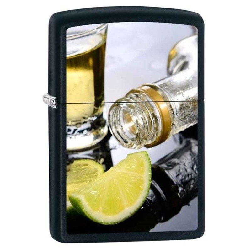 Zippo Lighter – Twist of Lime Black Matte