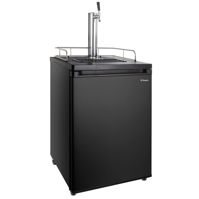 24″ Wide Kombucha Single Tap Black Kegerator