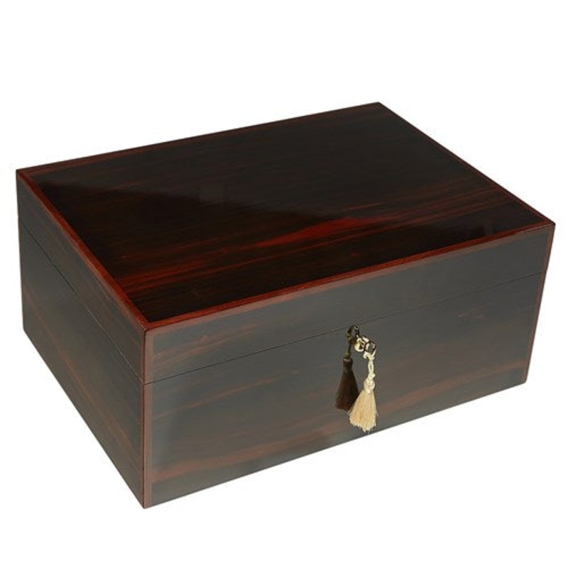 Ashton Savoy Executive Humidor – 100 cigar capacity 100 Cigar Capacity Macassar Ebony