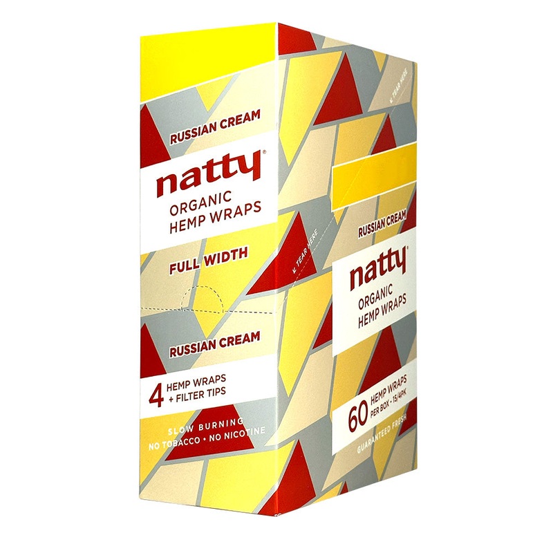 Natty Organic Hemp Russian Cream Wraps Russian Cream 15 Packs of 4