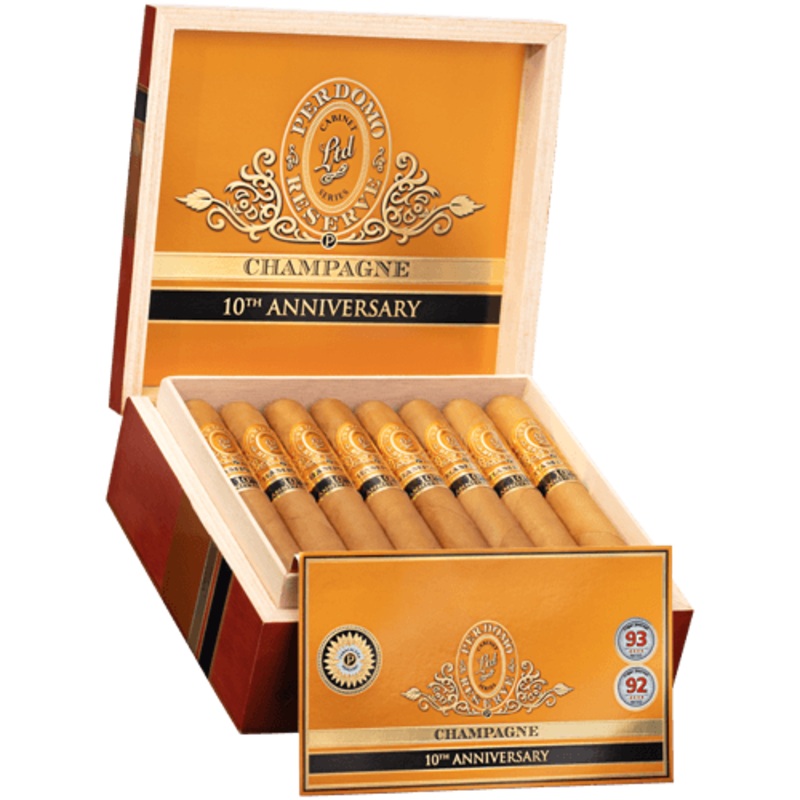 Perdomo Reserve 10th Anniversary Champagne Epicure (6.0″ x 54) Box of 25