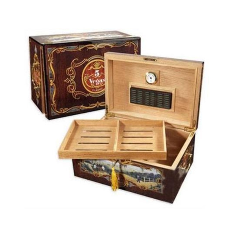 Quality Importers 5 Vegas Tradition Branded Humidor – 100 Cigar ct