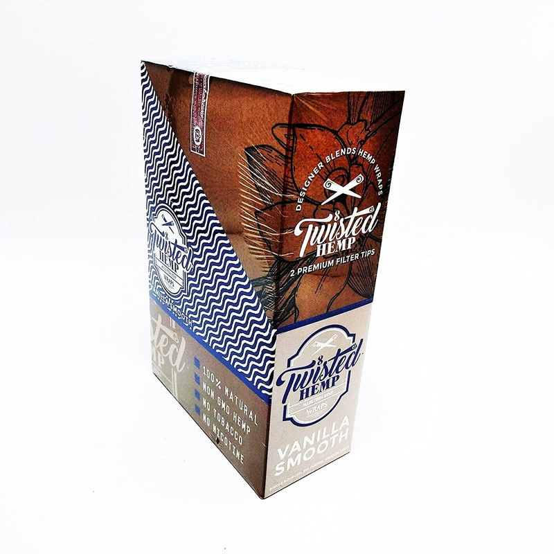 Twisted Hemp Designer Blend Wraps Vanilla Smooth Vanilla Smooth 15 Packs of 2