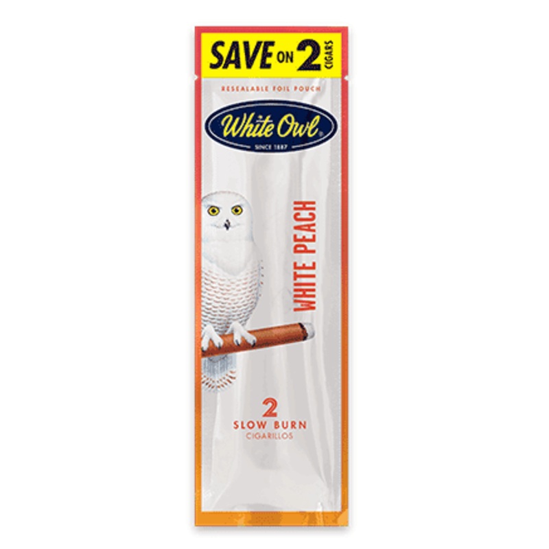 White Owl White Peach Cigarillos White Peach 30 Packs of 2