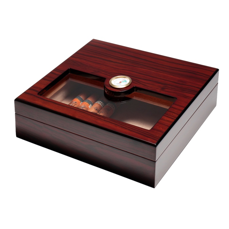 Woodronic Buckler Cigar Humidor, 20-35 CT, Rosewood Finish A5027RW