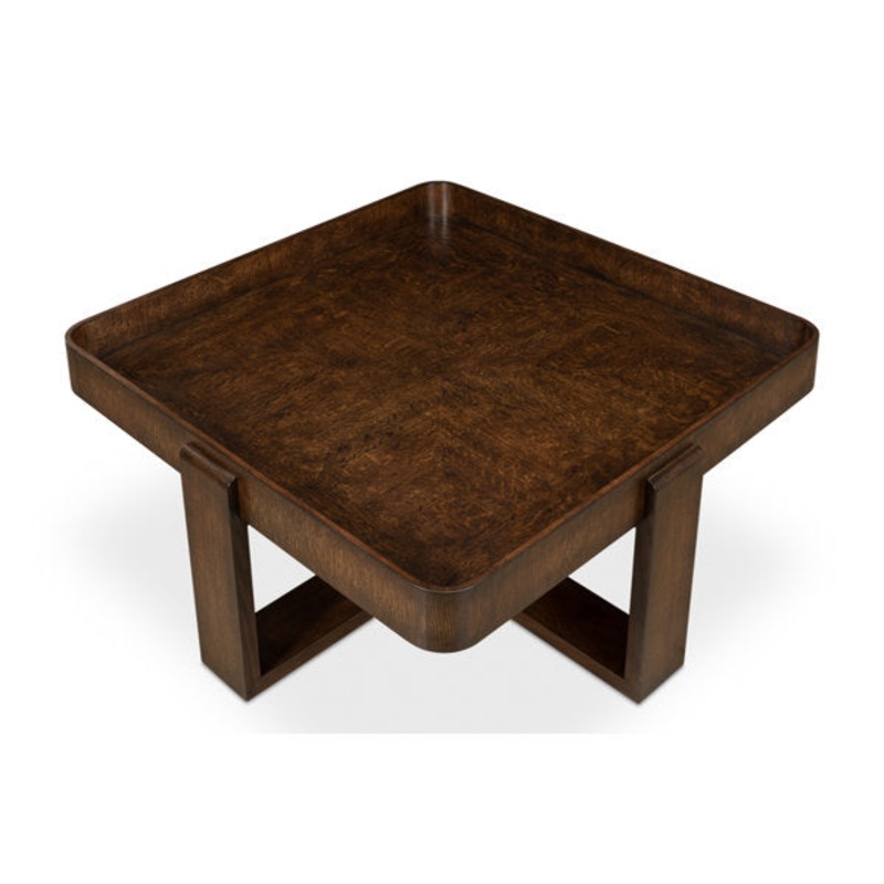 Burnt Brown Guillermo Square Coffee Table Burnt Brown