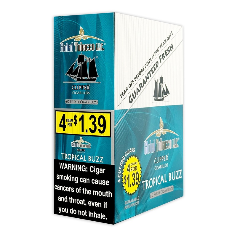 Clipper Tropical Buzz Cigarillos Tropical Buzz 15 Packs of 4