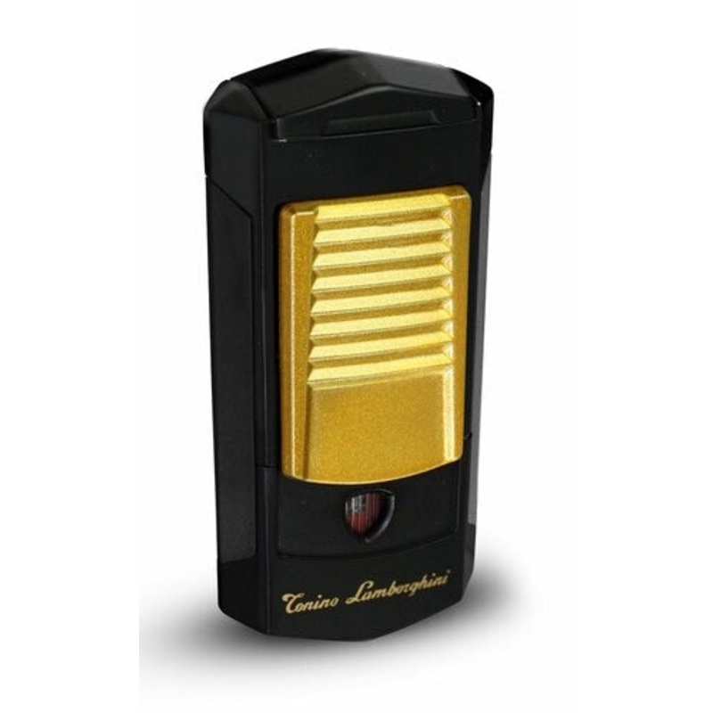 Tonino Lamborghini Sepang Matte Black and Gold Triple Torch Lighter