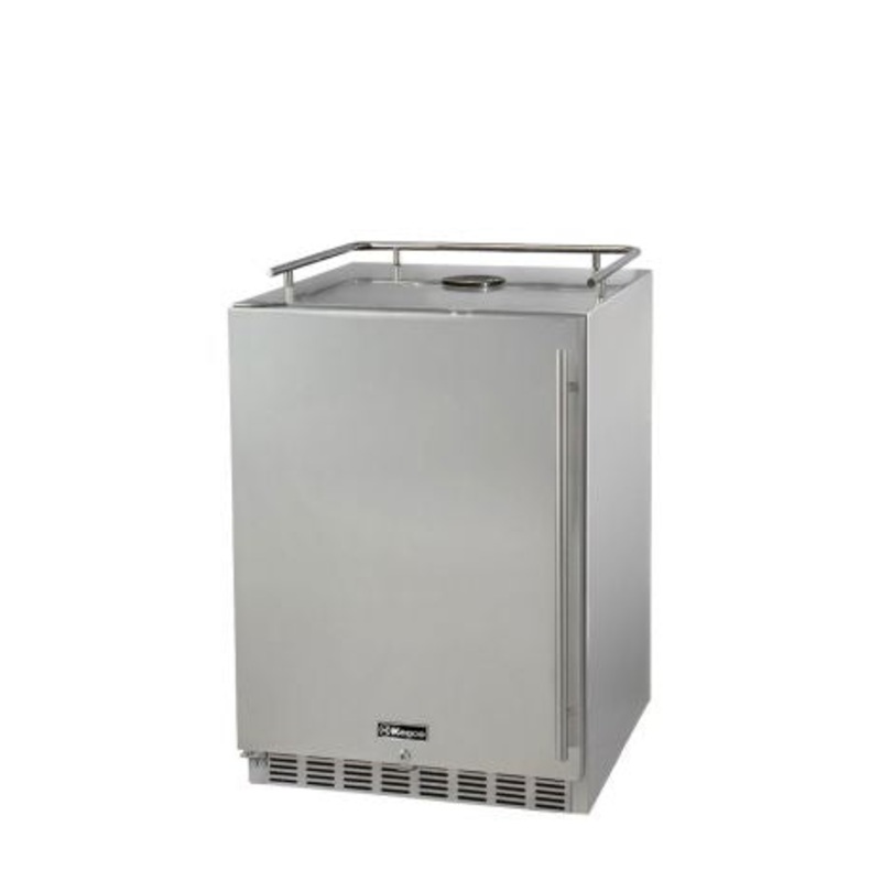 24″ Wide All Stainless Steel Outdoor Commercial Left Hinge Kegerator – Cabinet Only