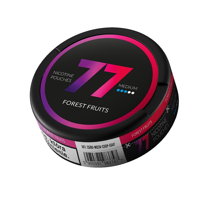 77 Nicotine Pouches Forest Fruits 10mg – 5 Pack