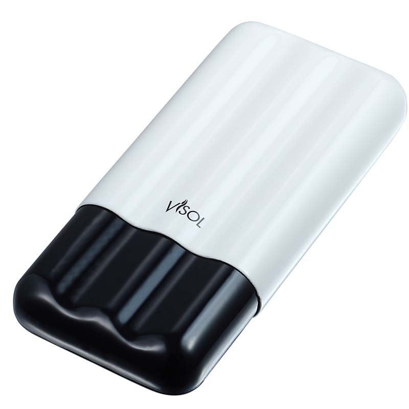Agent White & Black Carbon Fiber Cigar Case – 3 Finger
