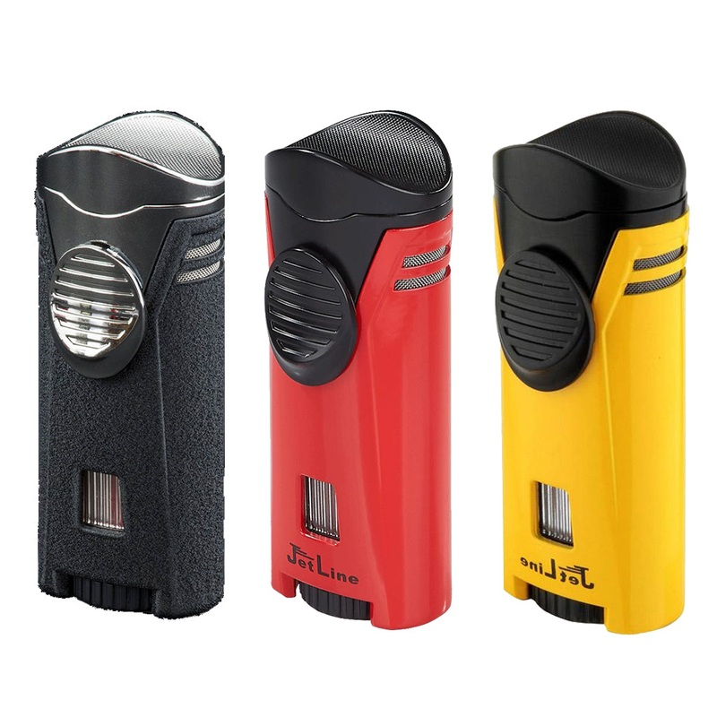 Jetline Bugle Single Flame Pocket Lighter Black