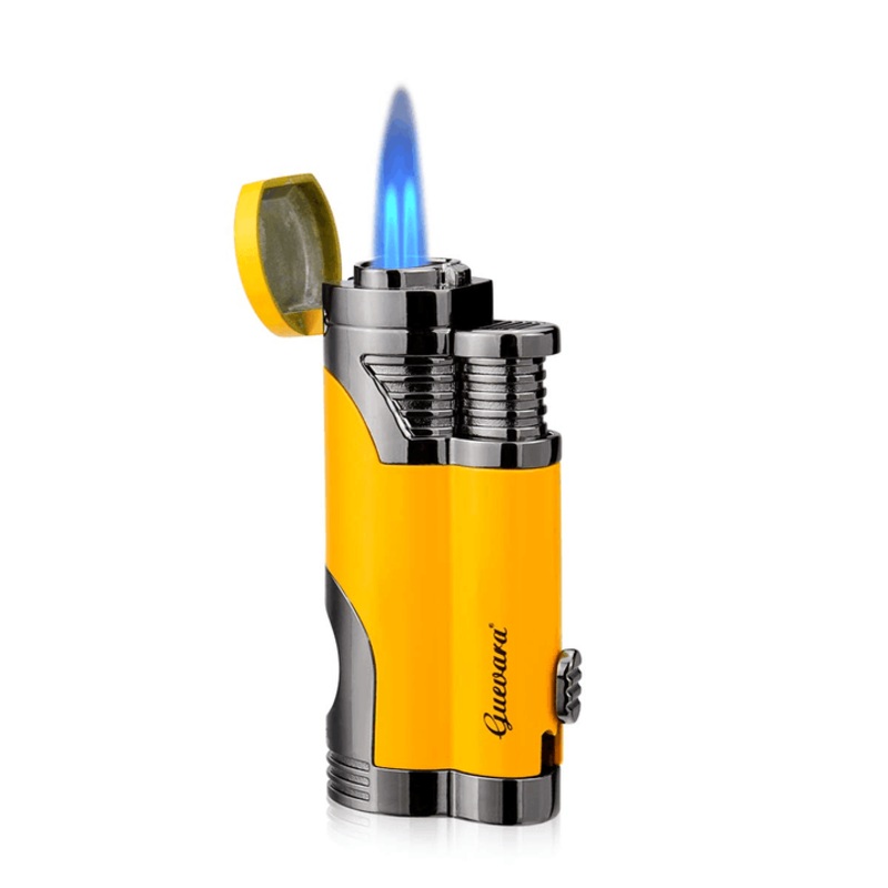 CIGAR TORCH BUTANE LIGHTERS FUEL REFILLABLE LIGHTER WITH PUNCH CUTTER