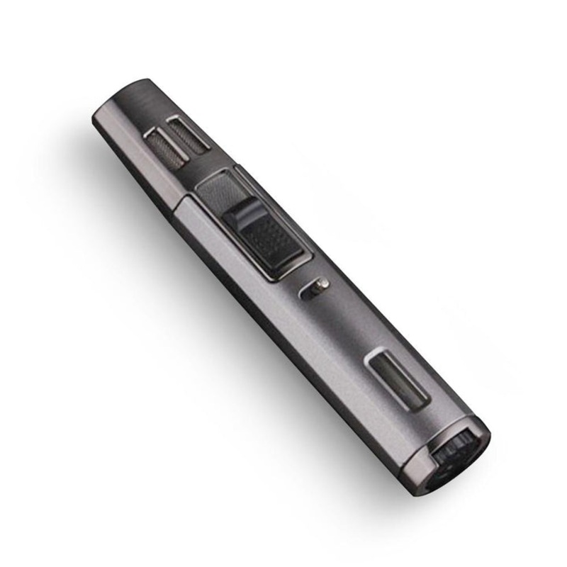 HONEST 2 JET TORCH FLAME BUTANE REFILLBALE WINDPROOF LIGHTER Sliver