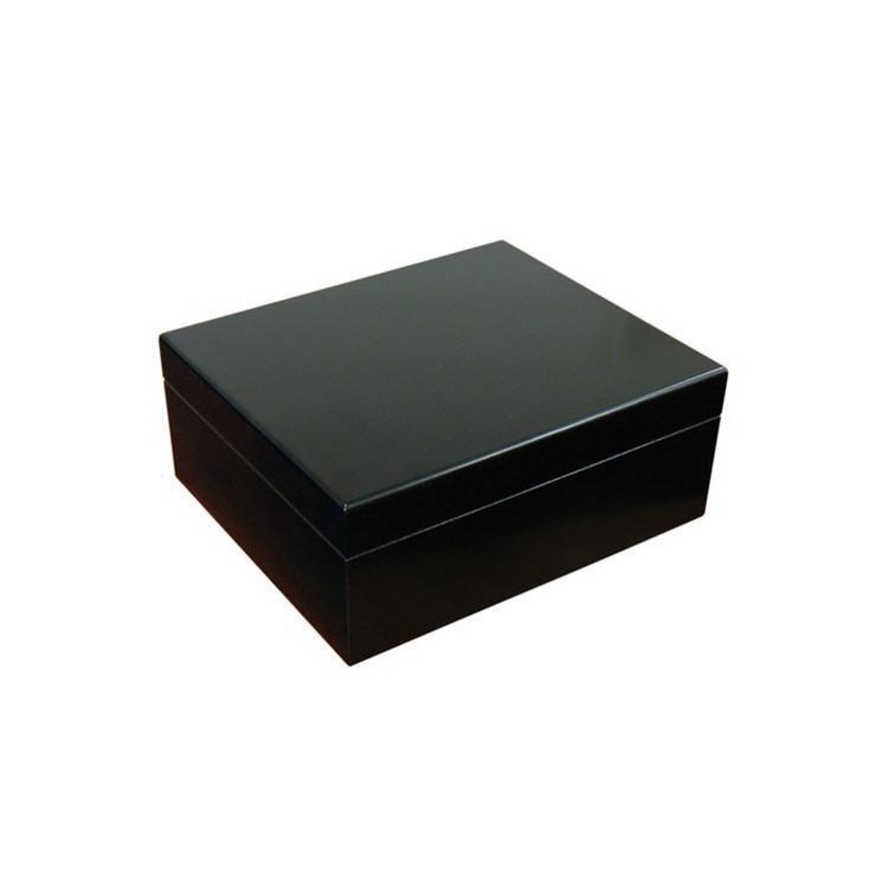 The Chalet Humidifier & Hygrometer by Prestige Import Group  – 25-50 Cigar ct Black