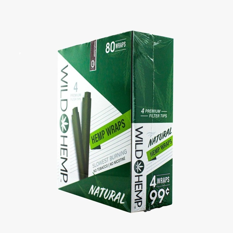 Wild Hemp Natural Hemp Wraps Natural 20 Packs of 4