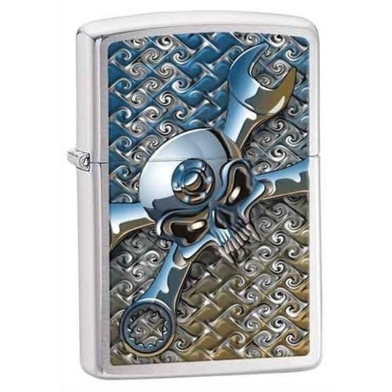 Zippo Lighter – Wrenched Brushed Chrome