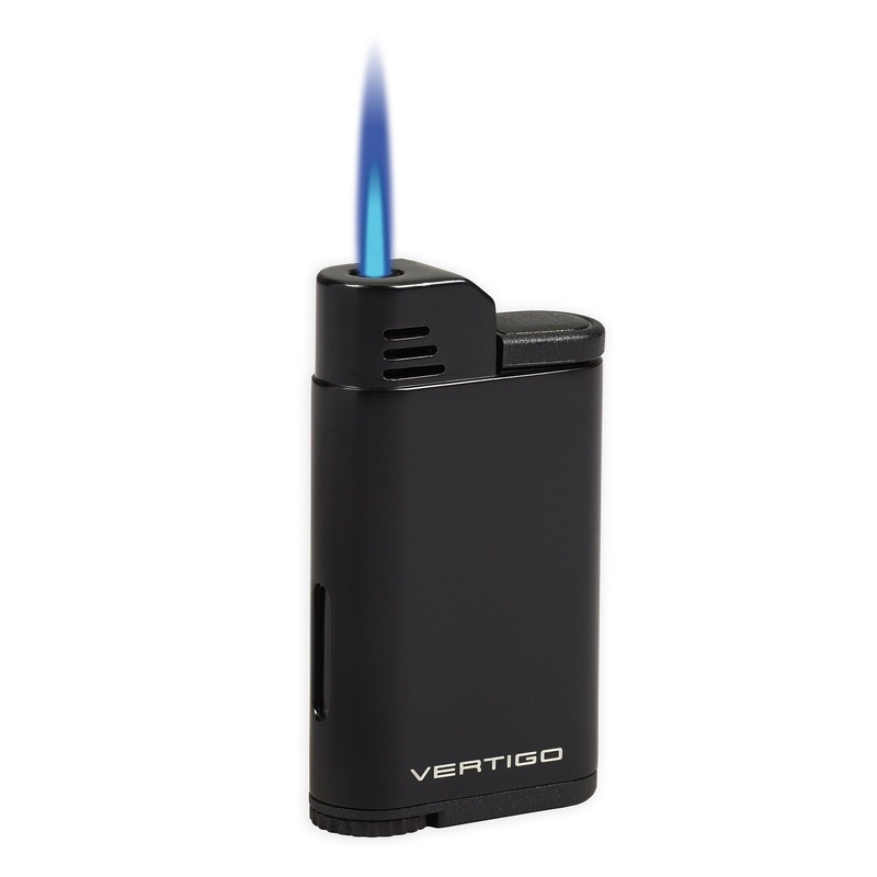Lotus Attach Single Flame Vertigo Lighter Brushed chrome