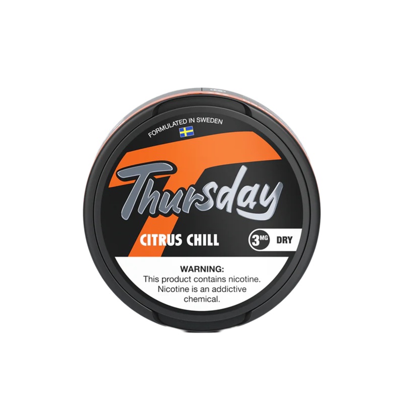 Thursday Nicotine Pouches Dry – Citrus Chill 5 Pack 3mg