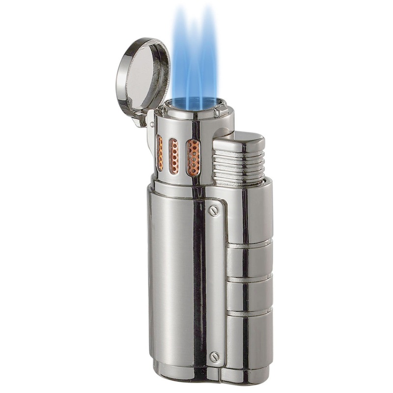Visol Champ Nickel Plated Triple Torch Cigar Lighter
