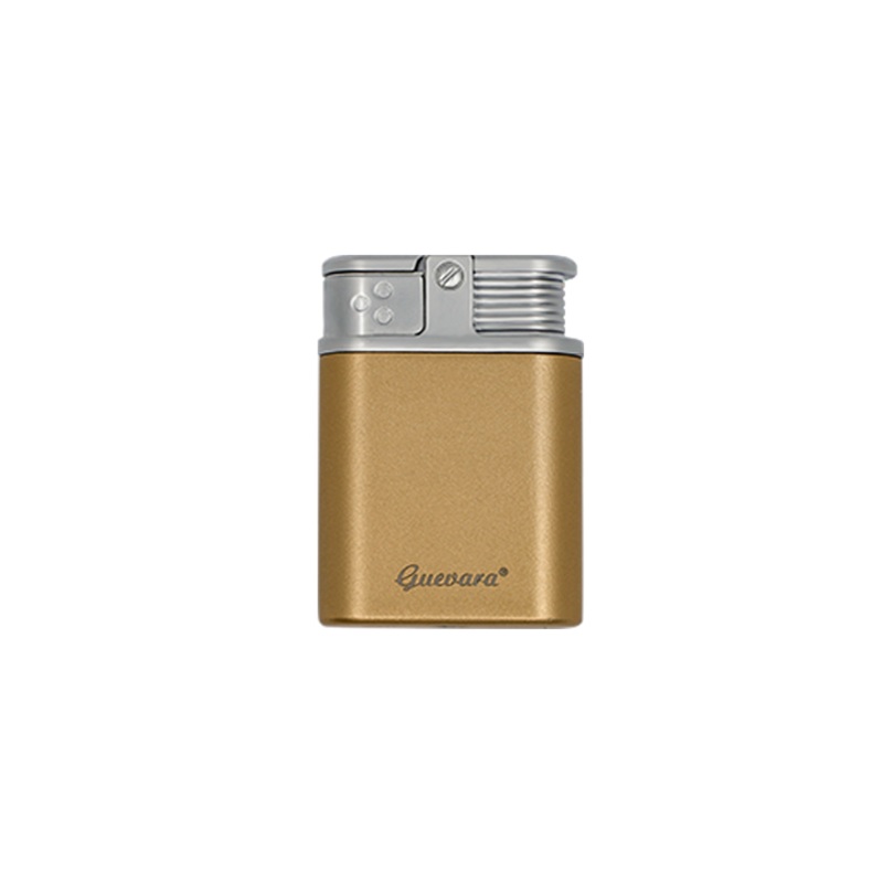 GUEVARA CIGAR LIGHTER MODERN MATTE SURFACE CIGAR LIGHTER TRIPLE 3 JET BLUE FLAME TORCH CIGAR LIGHTER FOR CIGAR MAN WITH GIFT BOX Gold