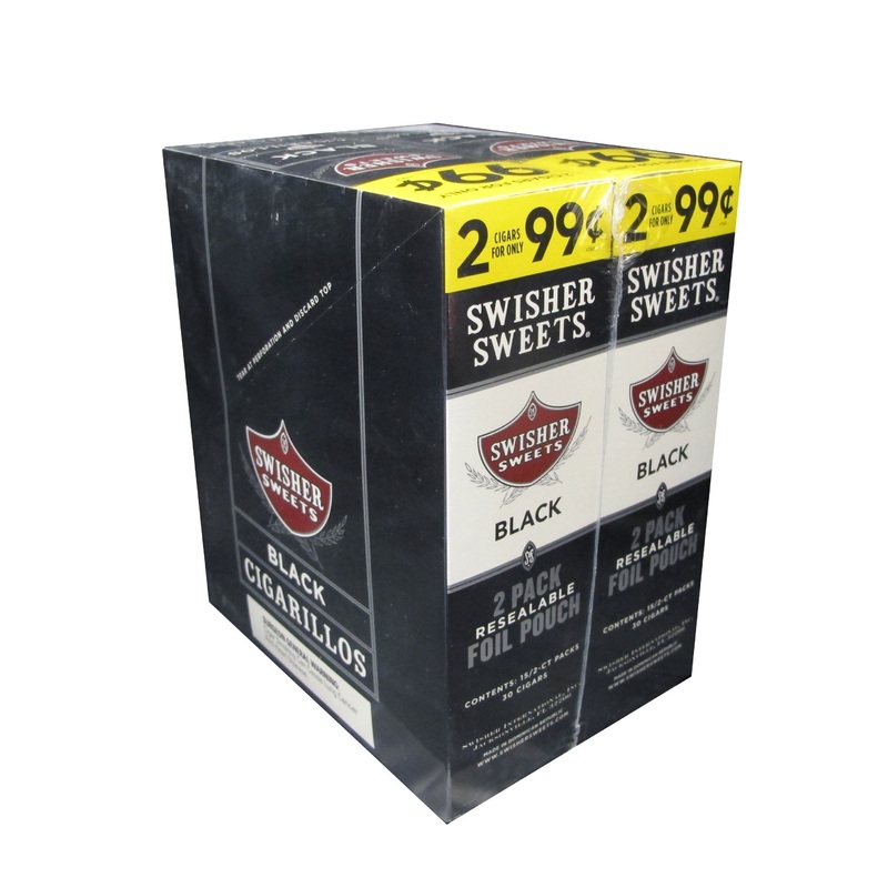 Swisher Sweets Black Cigarillos Black 30 Packs of 2