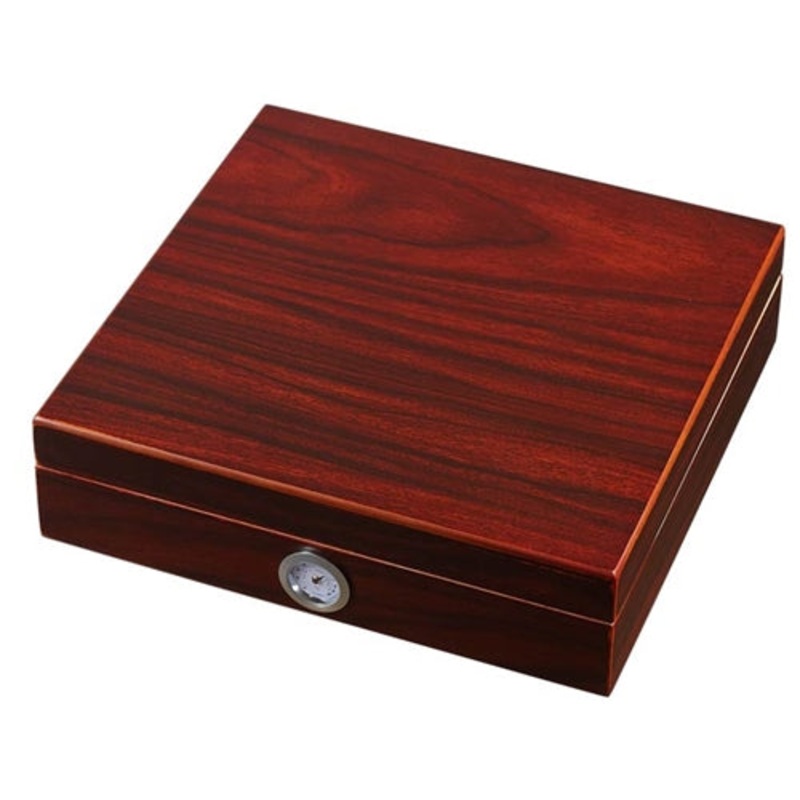 Visol Ovid Golden Ebony Finish Humidor – Holds 12 to 24 Cigars