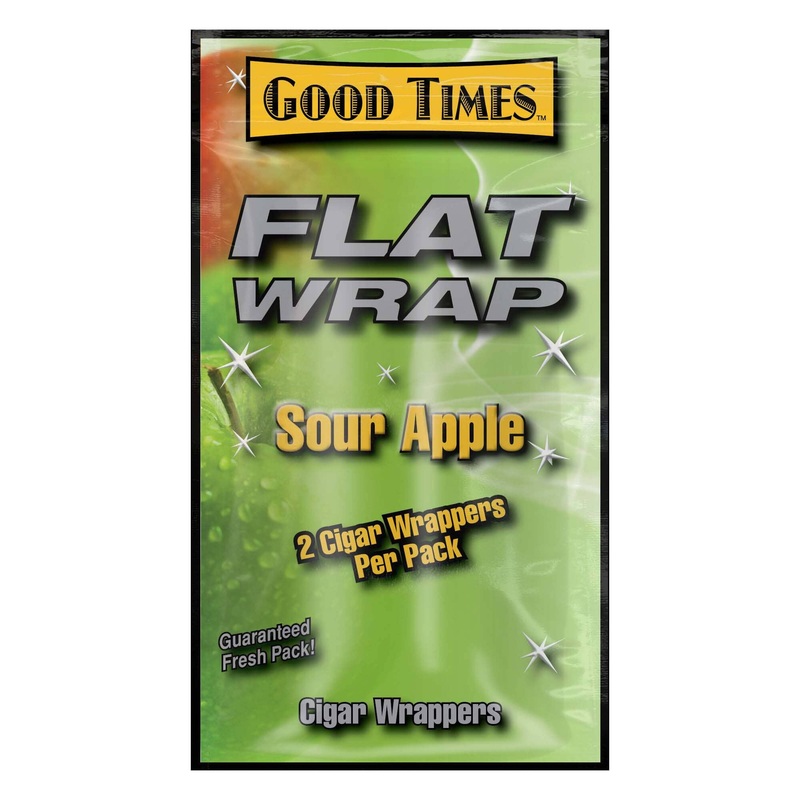 Good Times Sour Apple Flat Wraps Sour Apple 25 Packs of 2