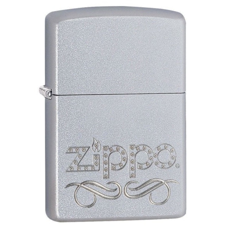 Zippo Lighter – Zippo Scroll Satin Chrome