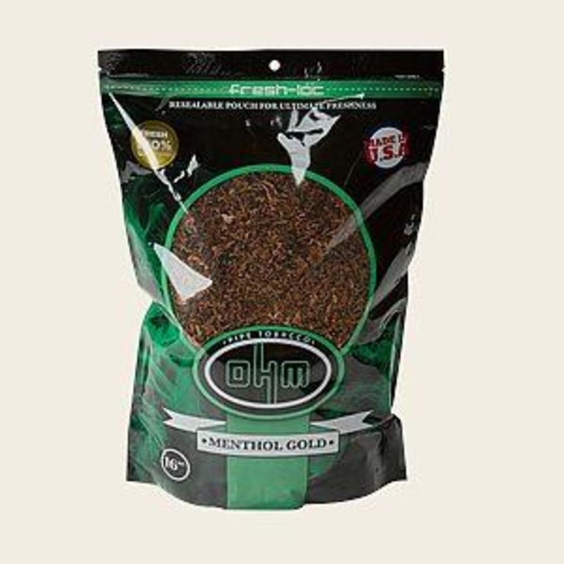 Ohm Menthol Gold Pipe Tobacco Menthol Gold 16oz Bag