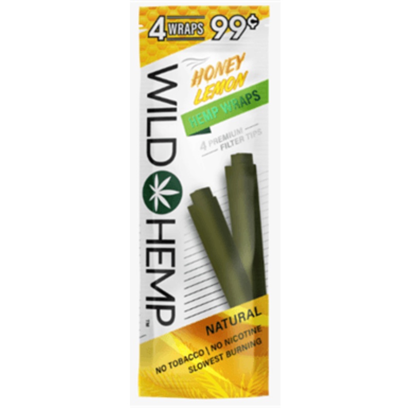 Wild Hemp Honey lemon Hemp Wraps Honey Lemon 20 Packs of 4