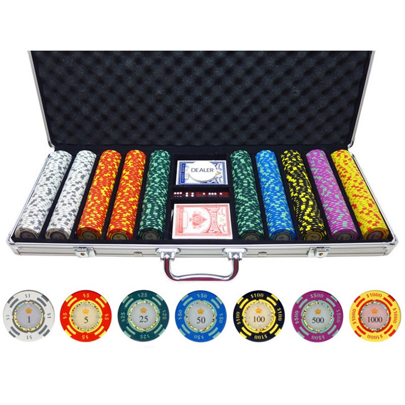 13.5g 500 piece Crown Casino Clay Poker Chips