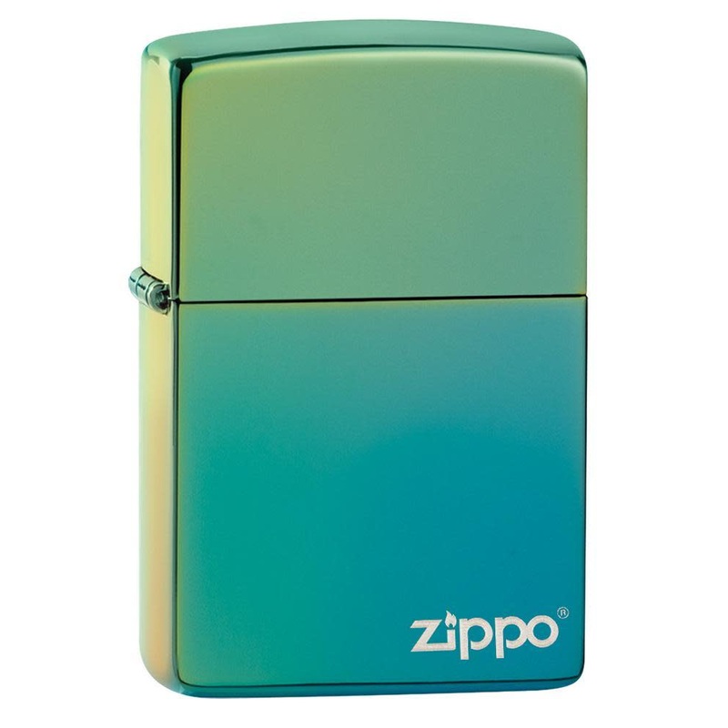 Classic High Polish Teal Zippo Logo