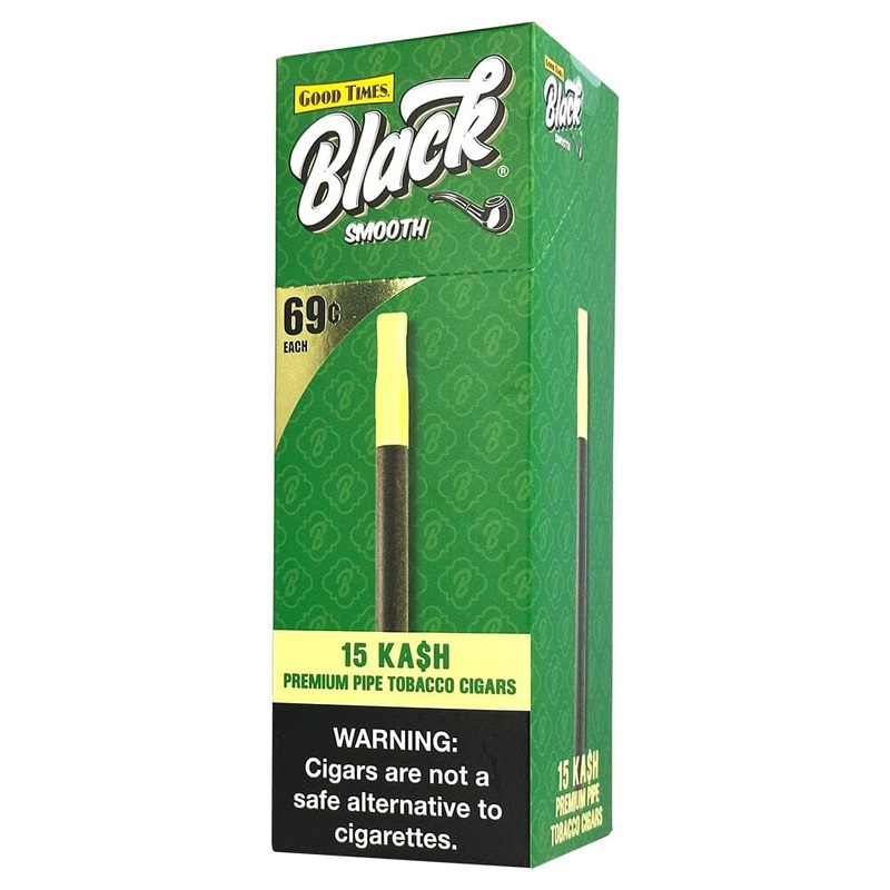 Good Times Black Smooth Kash Cigars Kash 15ct Upright