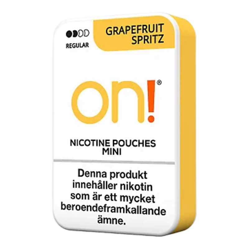 ON! Grapefruit Spritz Nicotine Pouches – 5 Pack 3mg