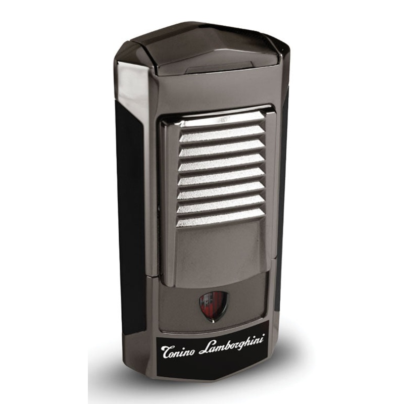 Tonino Lamborghini Sepang Metallic Gun and Black Triple Torch Flame Lighter