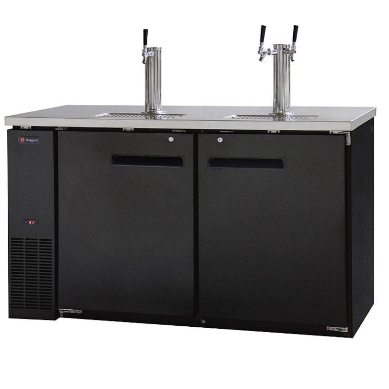 61″ Wide Triple Tap Black Commercial Kegerator