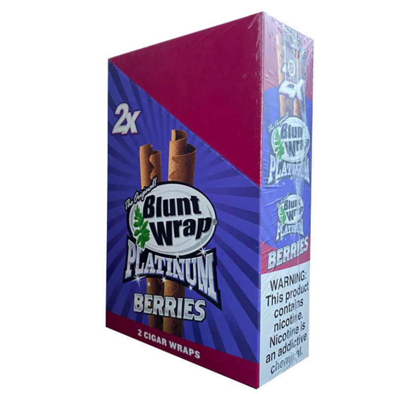 Blunt Wrap Berries Double Platinum Wraps Berries 25 Packs of 2
