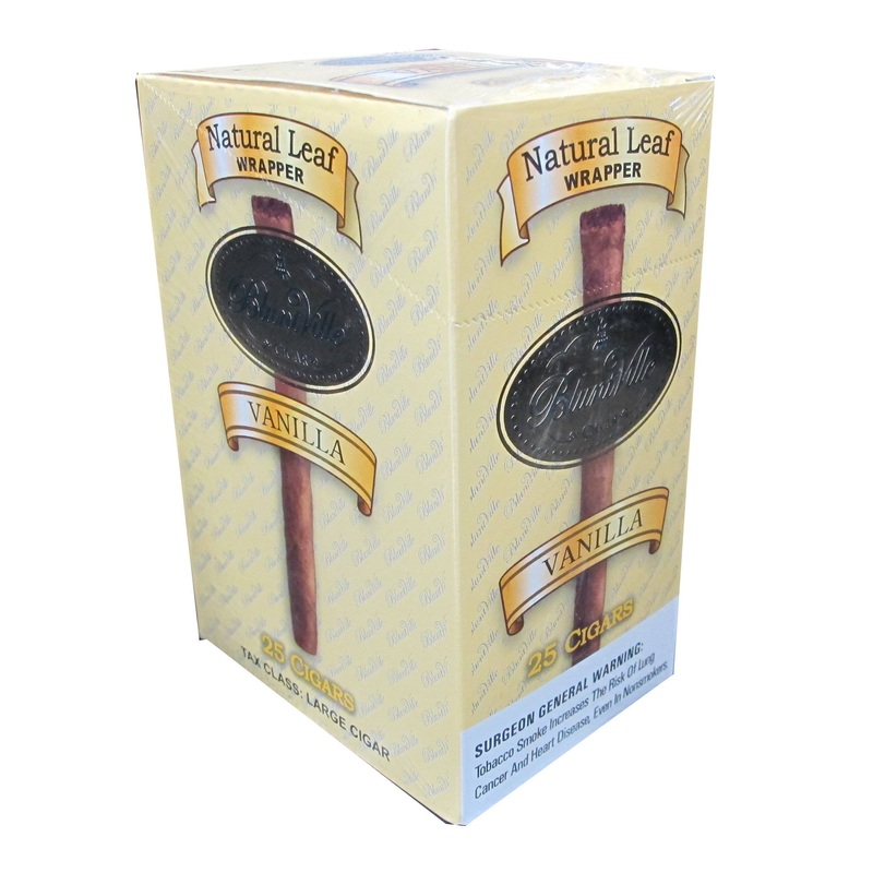 Bluntville Vanilla Double Wrapped Cigars Vanilla Box of 25