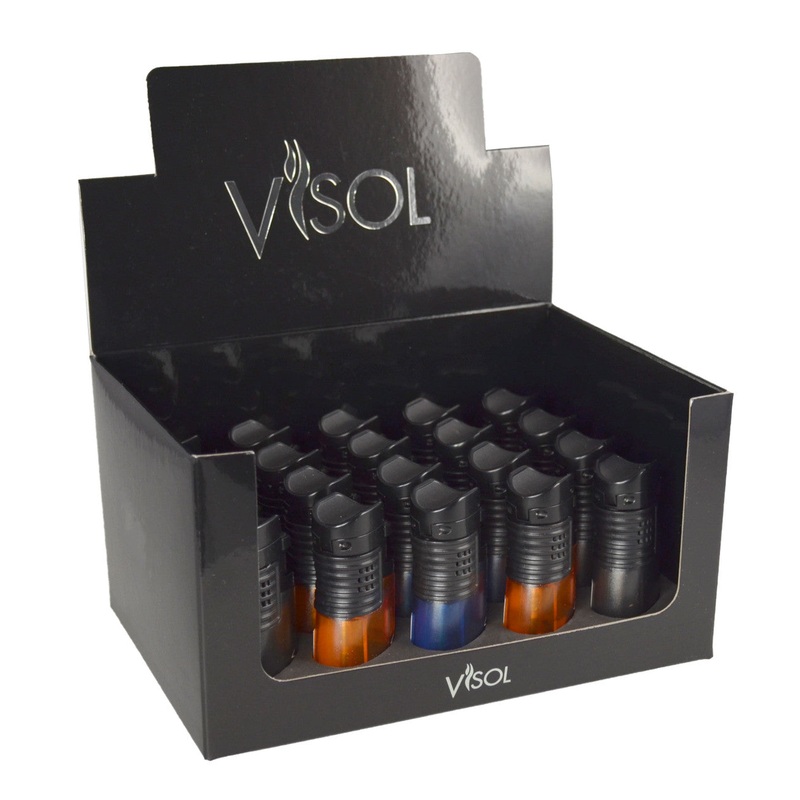 Visol Retail Package – Bison Triple Flame Lighter 20 Count