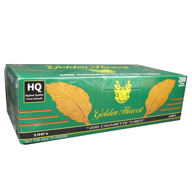Golden Harvest Green (Menthol) Cigarette Tubes King (84mm) 200ct Carton