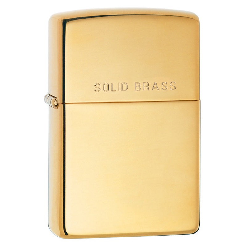 Zippo High Polish Stamped Brass Lighter