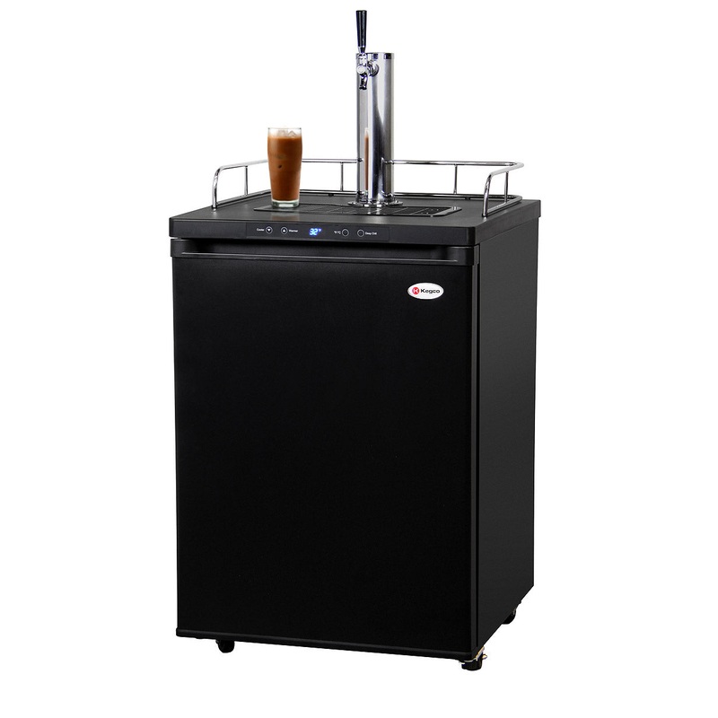 Kegco 24″ Wide Cold Brew Coffee Single Tap Black Kegerator