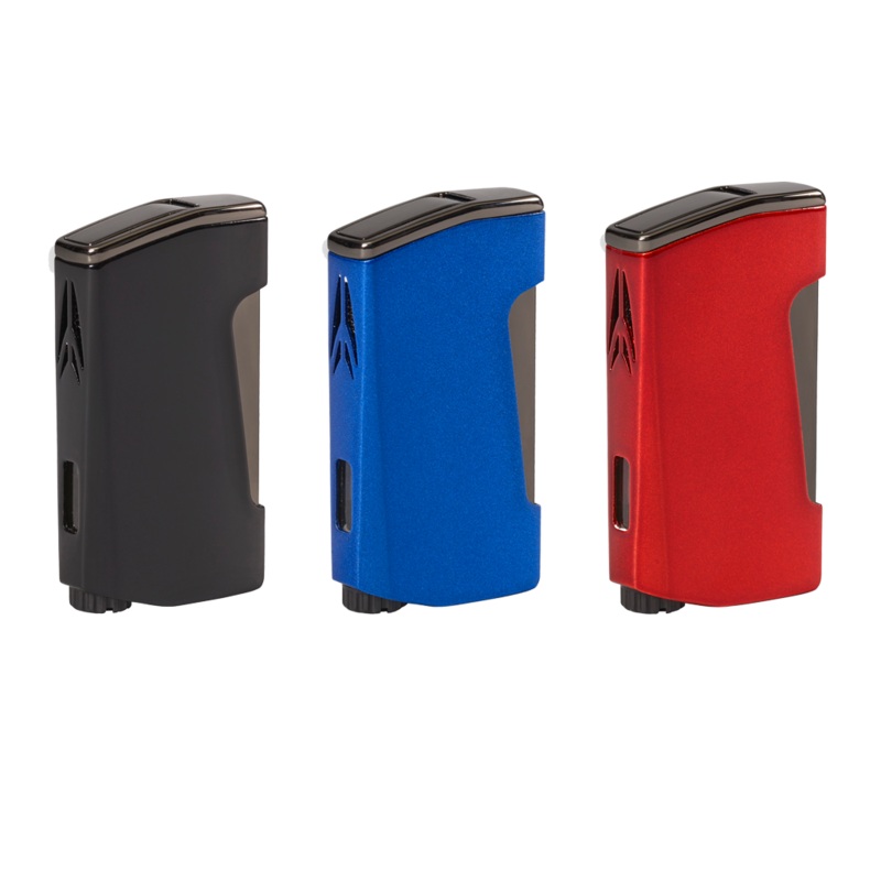 Lotus Chroma Dual Flame Lighter w/ Punch Glossy Black & Gunmetal