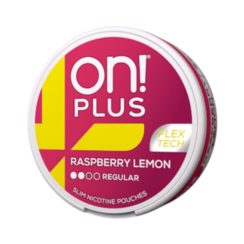 ON! Plus Nicotine Pouches Raspberry Lemon- 5 Pack 6mg