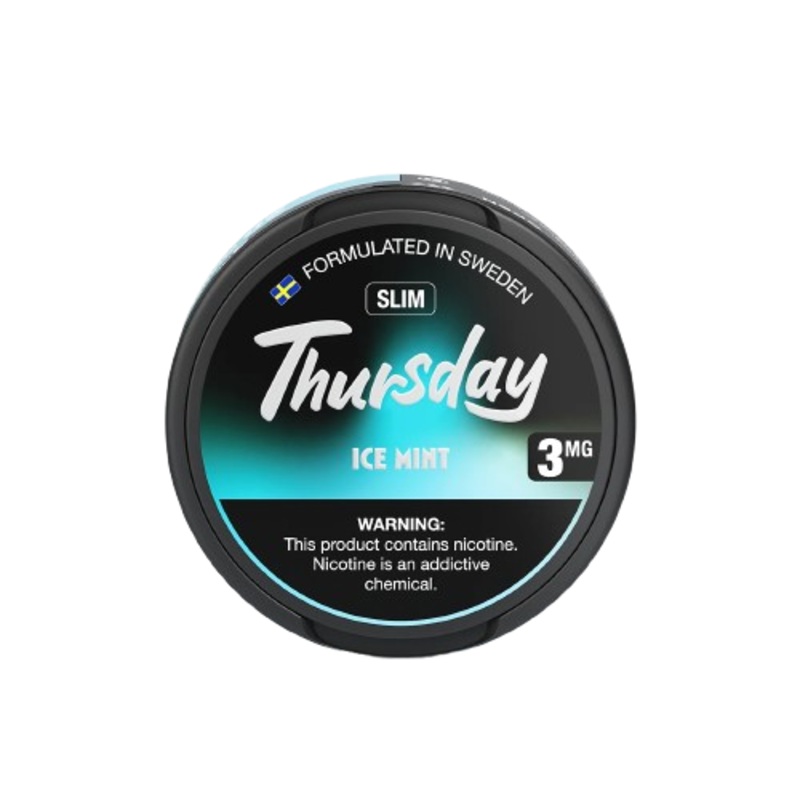 Thursday Nicotine Pouches Slim – Ice Mint 3mg