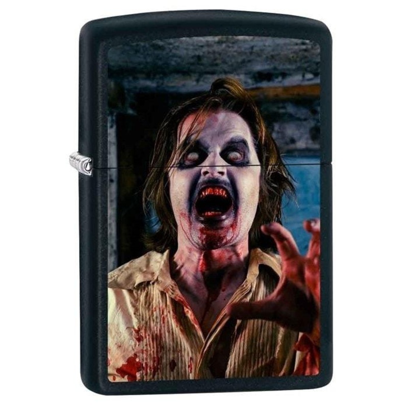 Zippo Lighter – Zombie Screaming Black Matte