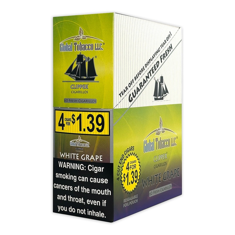 Clipper White Grape Cigarillos White Grape 15 Packs of 4